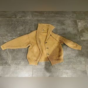 Free People Brown Button-up Cardigan Heavy Sweater Size Small
